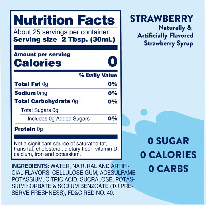 Jordan's Skinny Mixes Sugar Free Strawberry Syrup