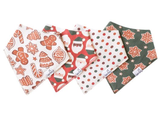 Copper Pearl Gingerbread Bandana Bib Set (4-Pack)