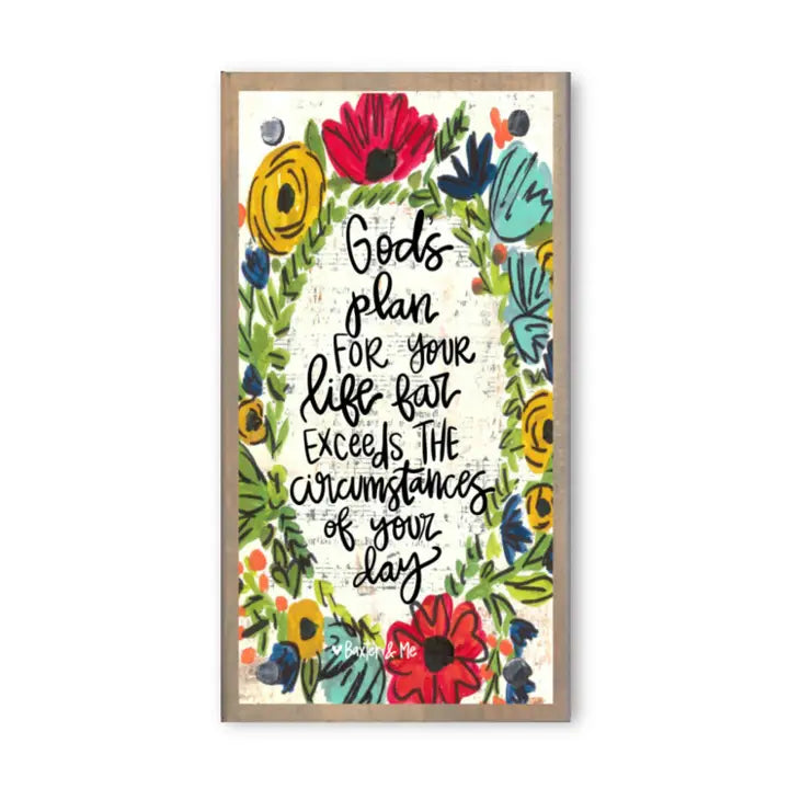 Baxter & Me God's Plan For Your Life Driftwood Happy Block
