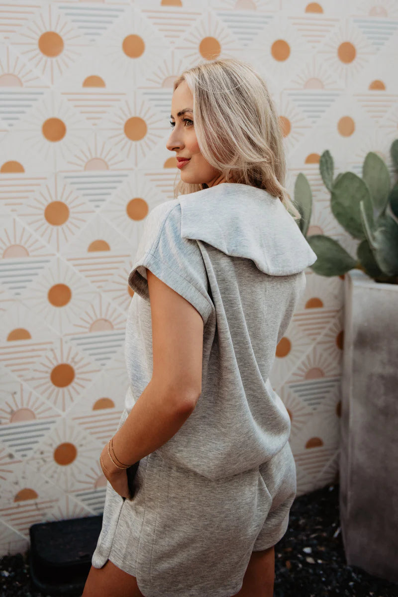 KATYDID GRAY SCUBA TWO PIECE SET