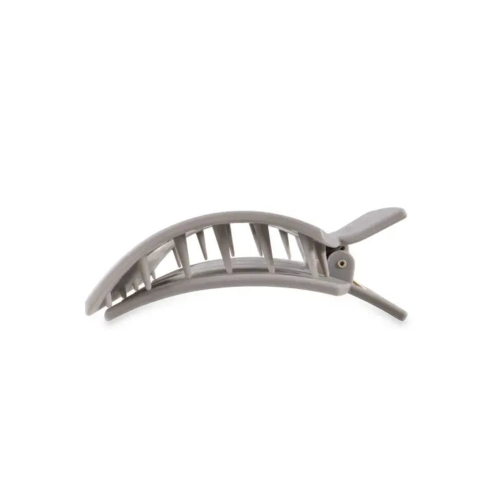 Teleties Square Flat Hair Clip | Med. | Silver Flames
