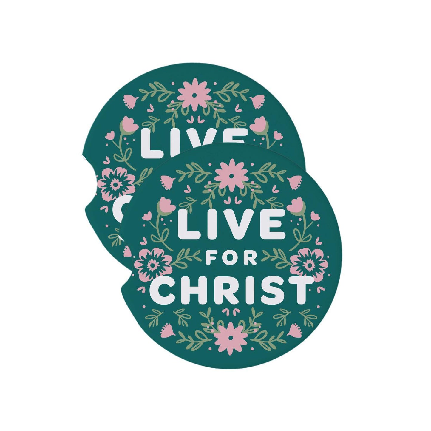 Mary Square Car Coaster Live For Christ