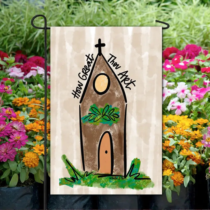 Baxter & Me How Great Thou Art Garden Flag