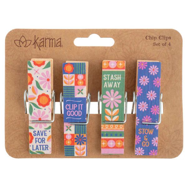 Karma Tile Floral Chip Clips