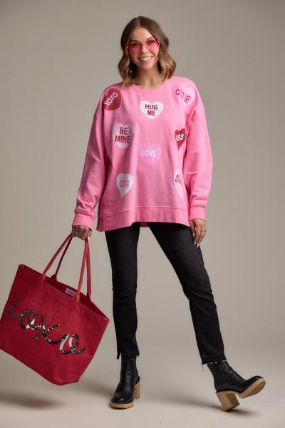 MUD PIE VALENTINE SPARKLE SWEATSHIRT