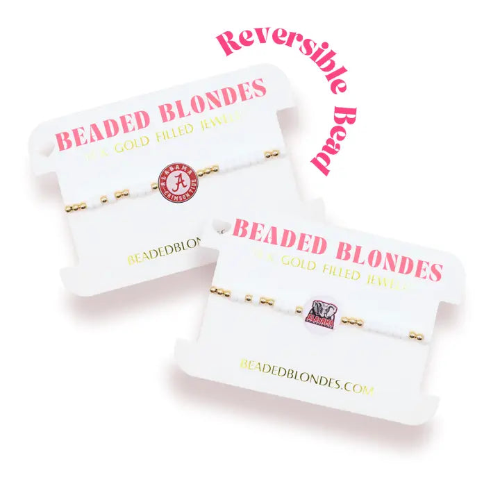 Beaded Blondes Alabama Logo Bracelet