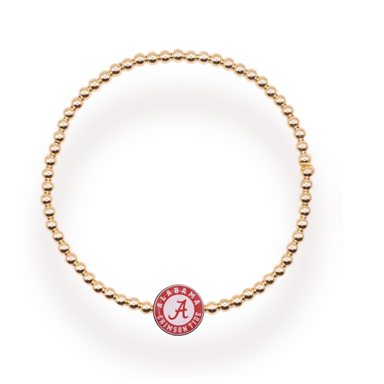 Beaded Blondes Alabama Logo Bracelet