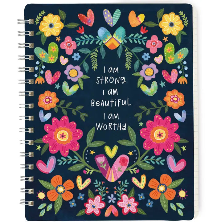 Primitives by Kathy I Am Strong Spiral Notebook