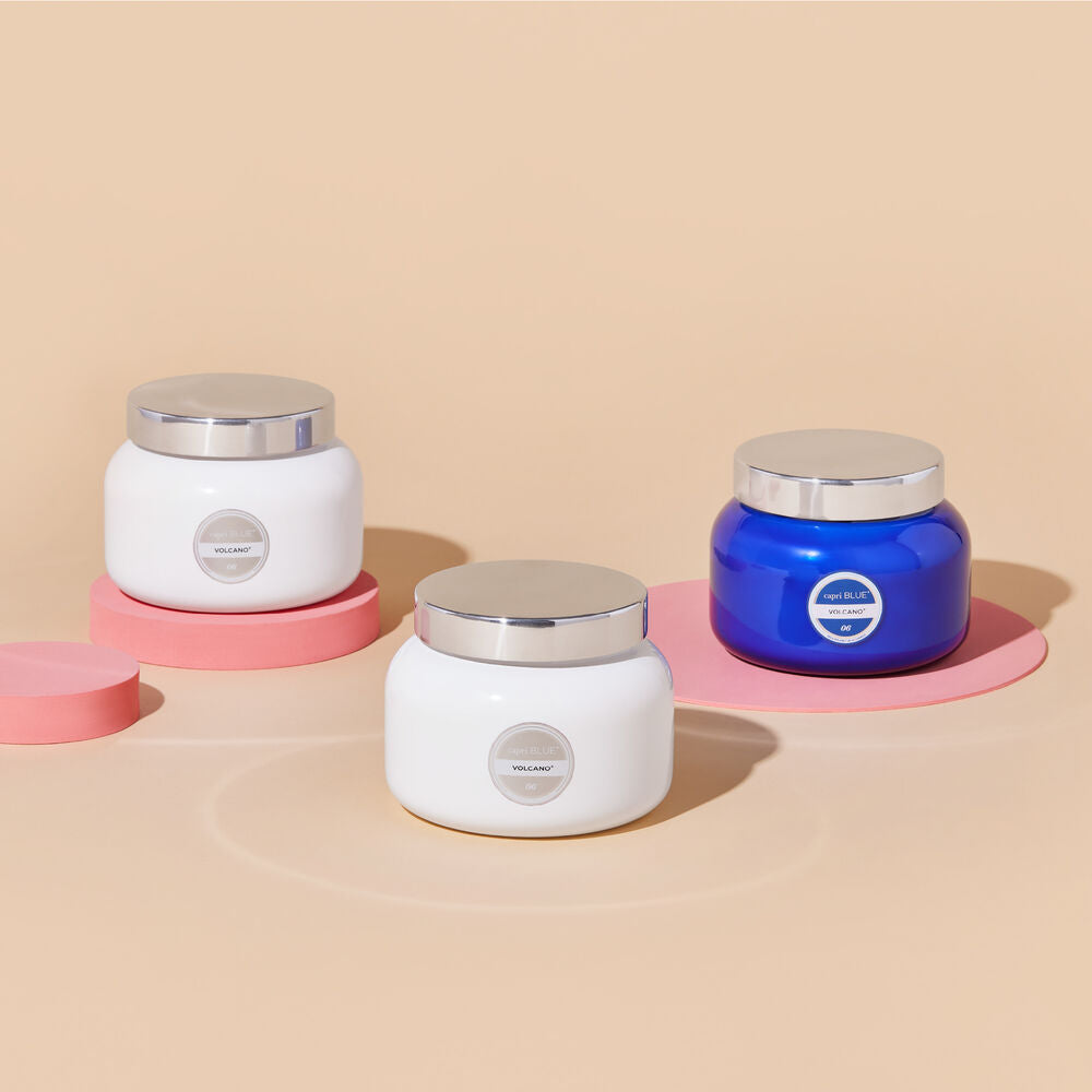 capri BLUE Volcano White Oversized Jar, 28 oz