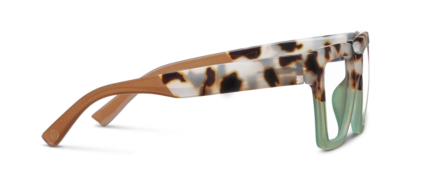 Peepers Take A Bow (Blue Light)-Chai Tortoise/Green