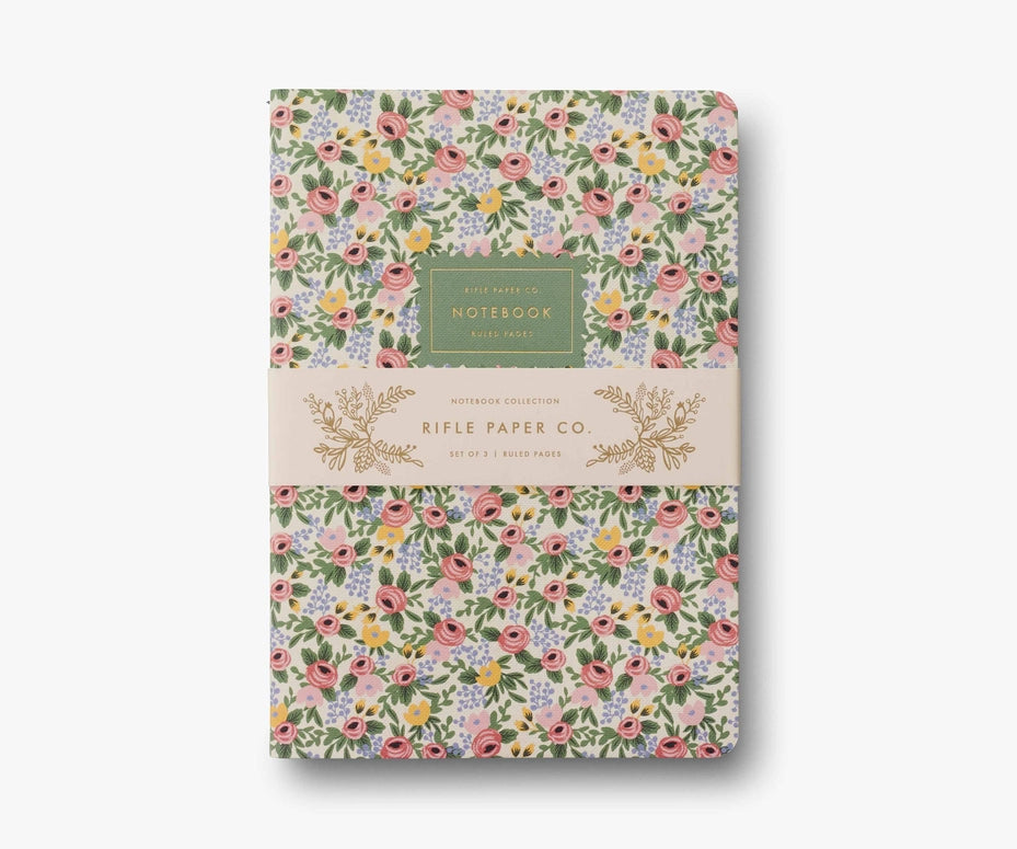Rifle Paper Co. Assorted Set of 3 Rosa Notebooks