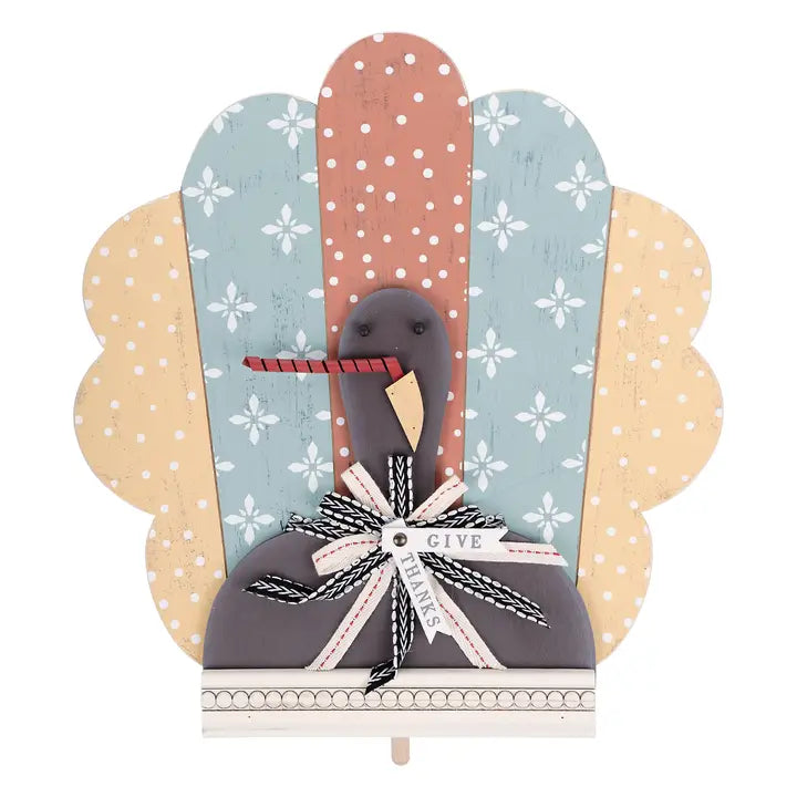Glory Haus Colorful Give Thanks Turkey Topper