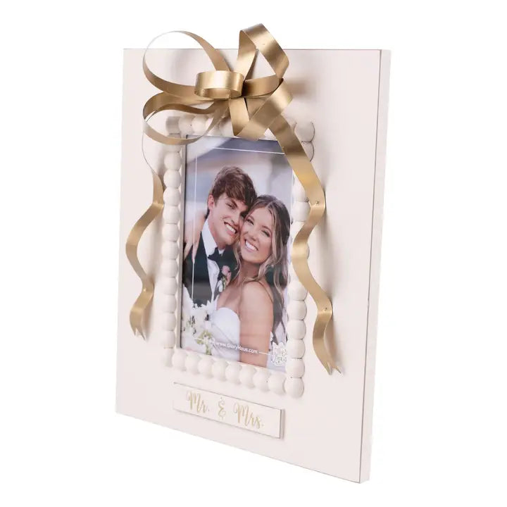 Glory Haus Mr. & Mrs. Gold Bow Frame