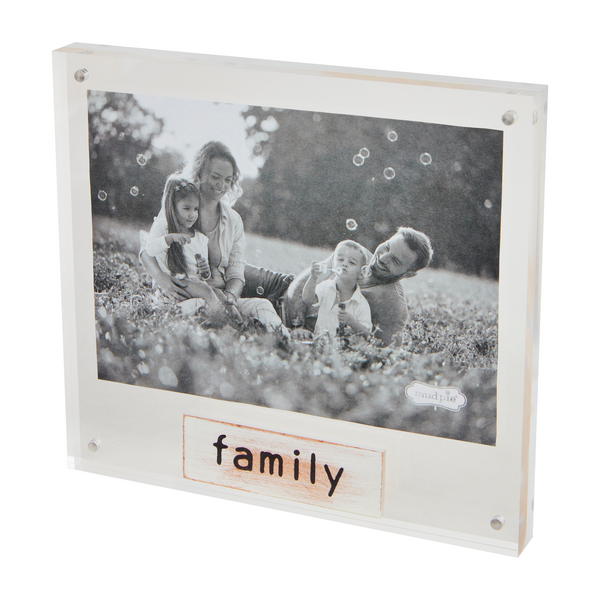 MUD PIE ACRYLIC FAMILY PLAQUE FRAME