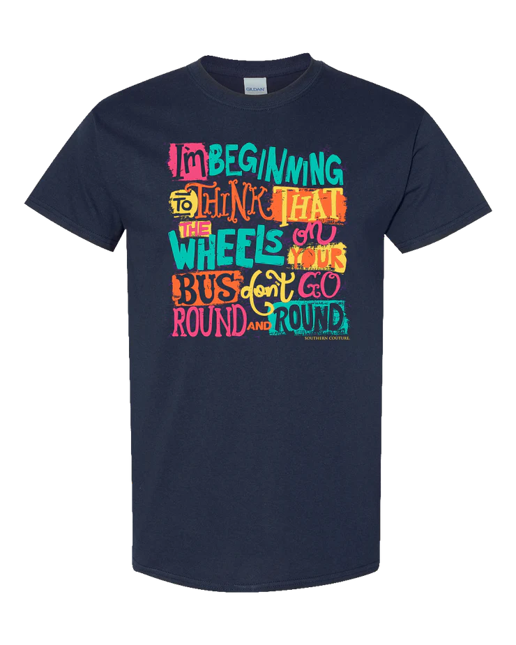 Southern Couture - Wheels on Your Bus - SS - Navy