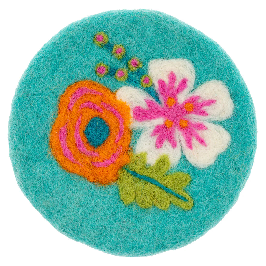 Karma Shelly Floral Felt Coasters