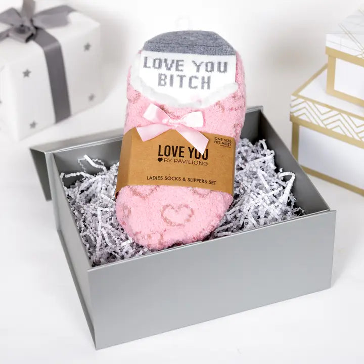 Pavilion Love You Bitch - Slipper Sock Gift Set