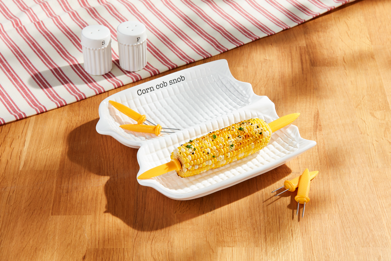 MUD PIE CORN ON THE COB PLATTER SET