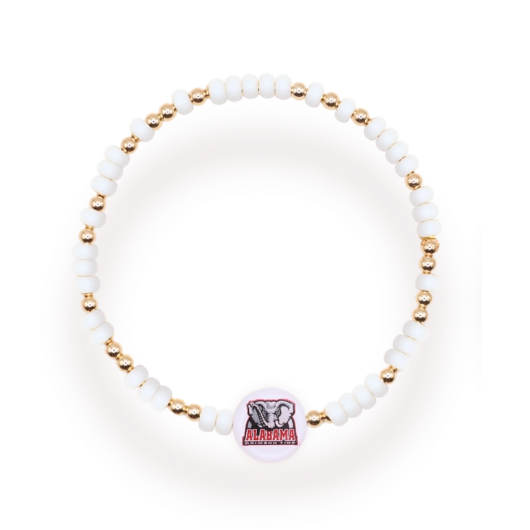 Beaded Blondes Alabama Logo Bracelet