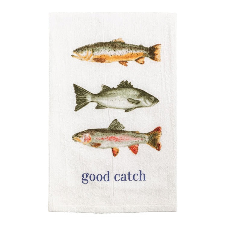MUD PIE Good Catch Retreat Printed Towel
