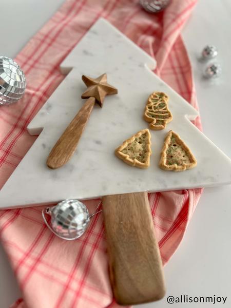 MUD PIE MARBLE TREE SERVING BOARD SET