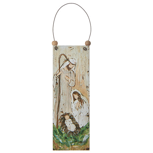 RAZ Imports 7" HOLY FAMILY WOODEN ORNAMENT