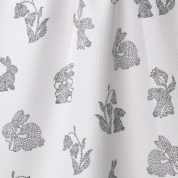 Geometry Bunny Dots Tea Towel