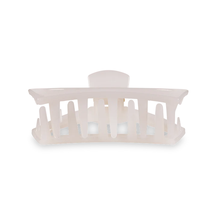 Teleties Open Coconut White Medium Hair Clip