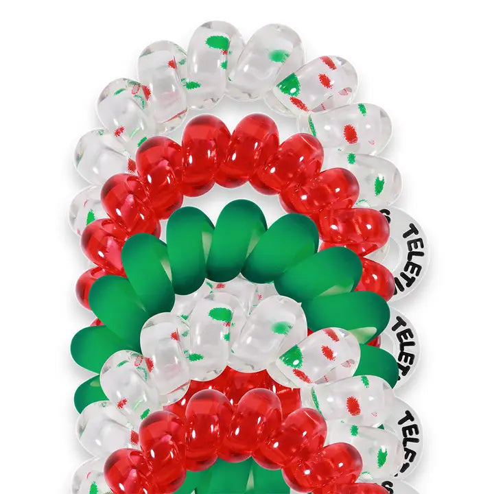 Teleties Spiral Hair Coils | Tiny | Seasons Greetings Hair Ties