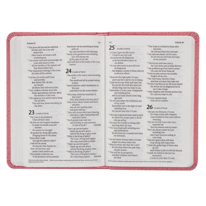 Bible Nlt Infant New Testament Faux Leather, Pink