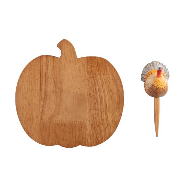 MUD PIE TURKEY PUMPKIN BOARD SET