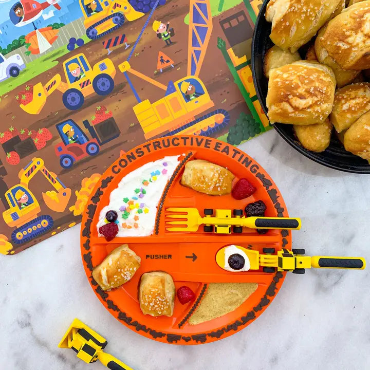 Constructive Eating Set of 3 Construction Utensils