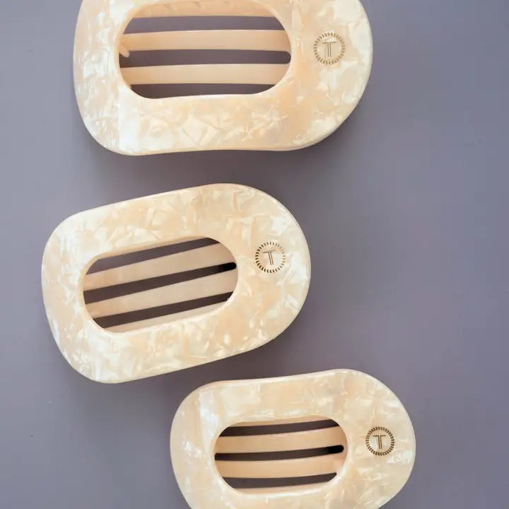 Teleties Flat Round Hair Clip | Medium | Soft Surf