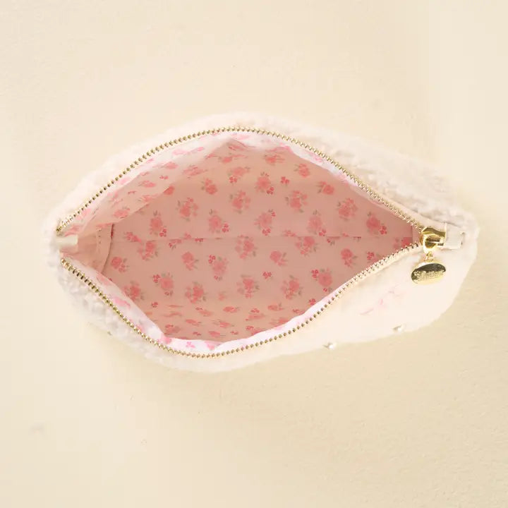 The Darling Effect Teddy Pouch-Bows Pink