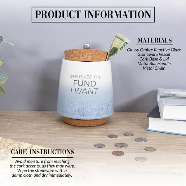 PAVILION WHATEVER I WANT 6.5" CERAMIC SAVINGS BANK