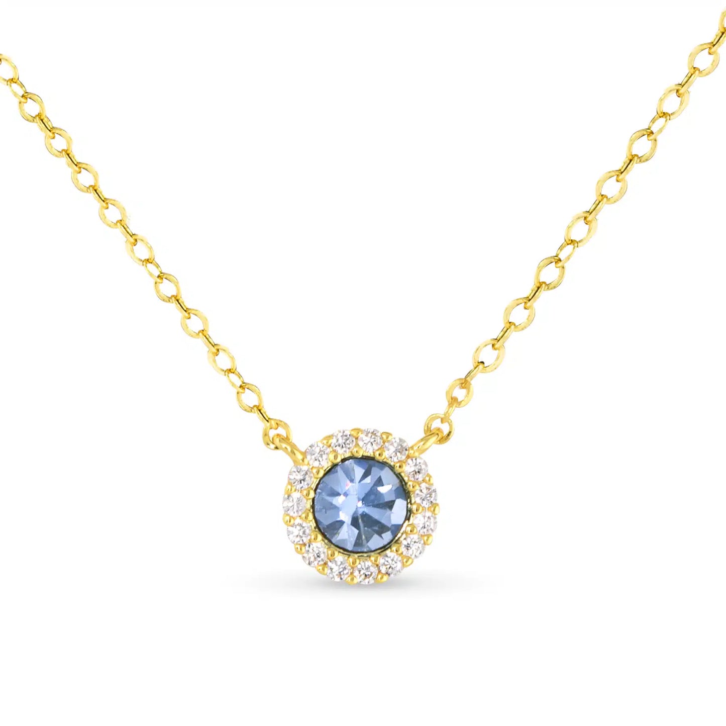 AMANDA BLU GOLD HALO NECKLACE