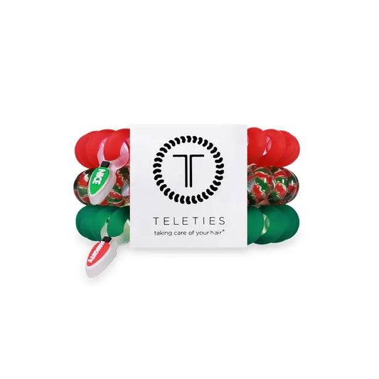 Teleties Spiral Hair Coils | Large | Naughty or Nice Hair Ties