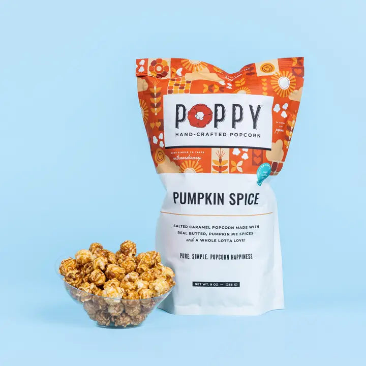 Poppy Pumpkin Spice Popcorn