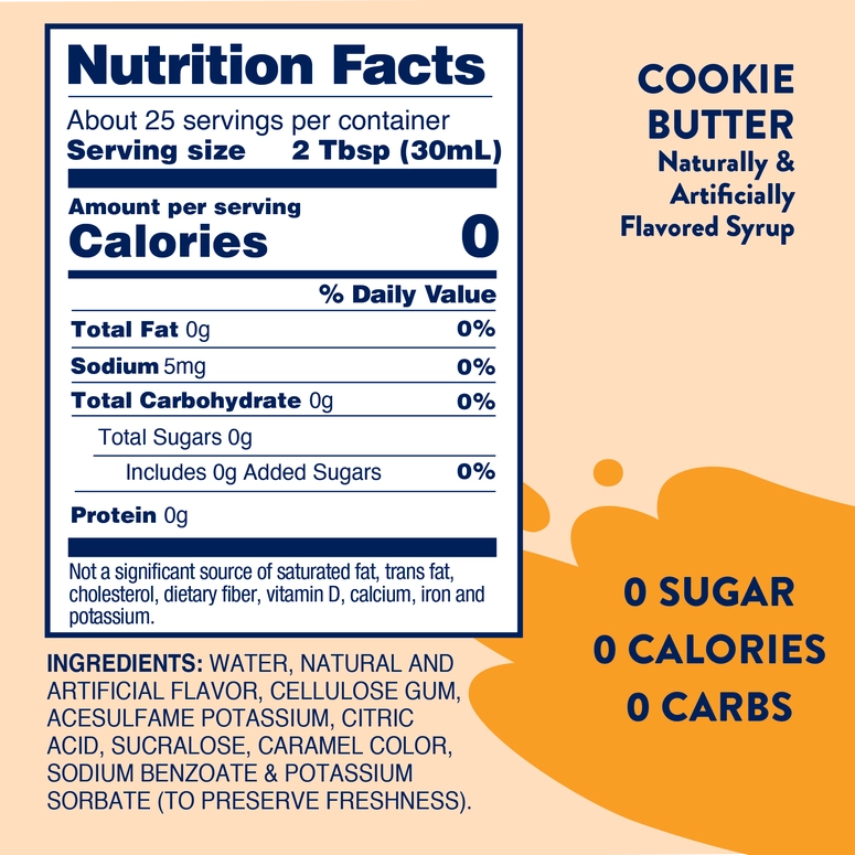 Jordan's Skinny Mixes Sugar Free Cookie Butter Syrup