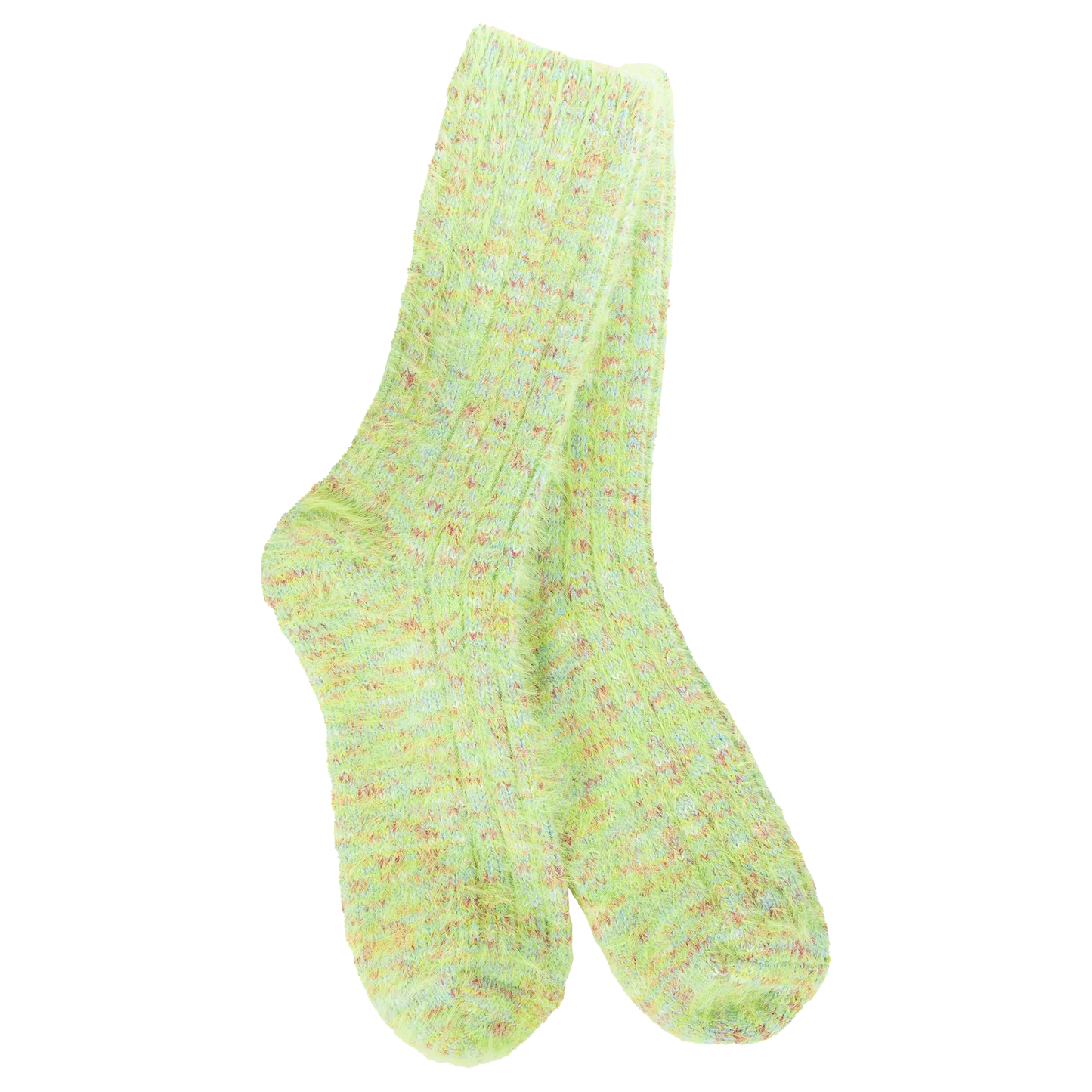 World's Softest Socks Ragg Feather Crew-Lemon Lime