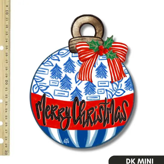 DK Designs Blue and White Bulb Mini