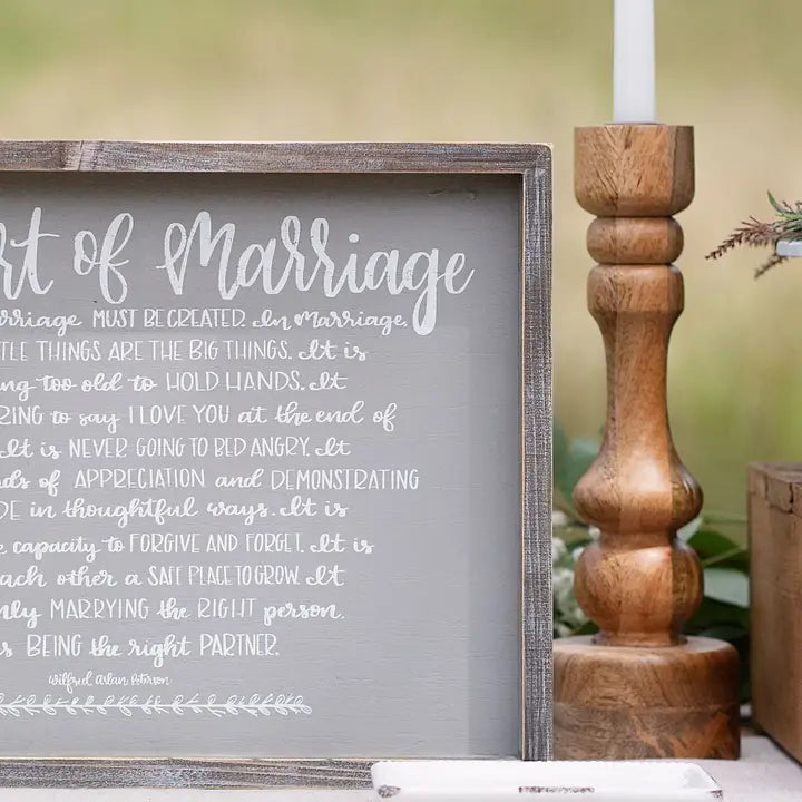 Glory Haus The Art of Marriage Small Framed Board
