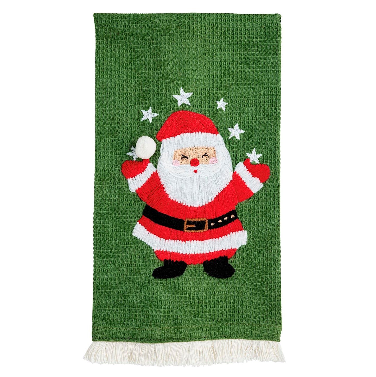 MUD PIE SANTA FRINGE TOWEL