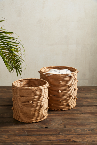 MUD PIE KNOTTED ROPE BASKET
