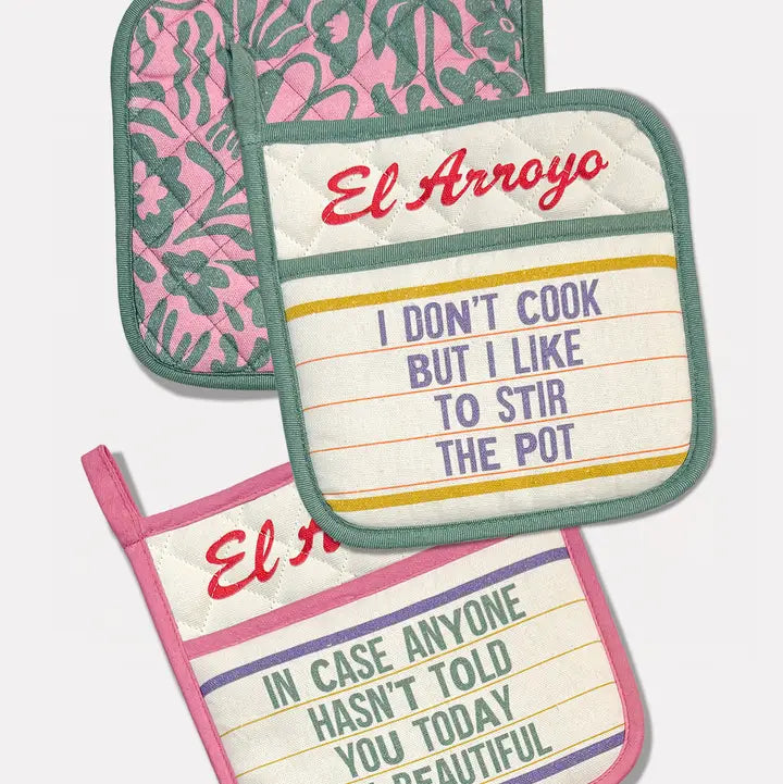 El Arroyo Marquee Pot Holders (Set of 2) - Stir the Pot