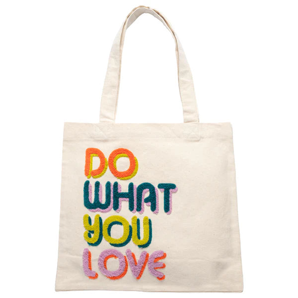 Karma Do What You Love Embroidered Canvas Tote