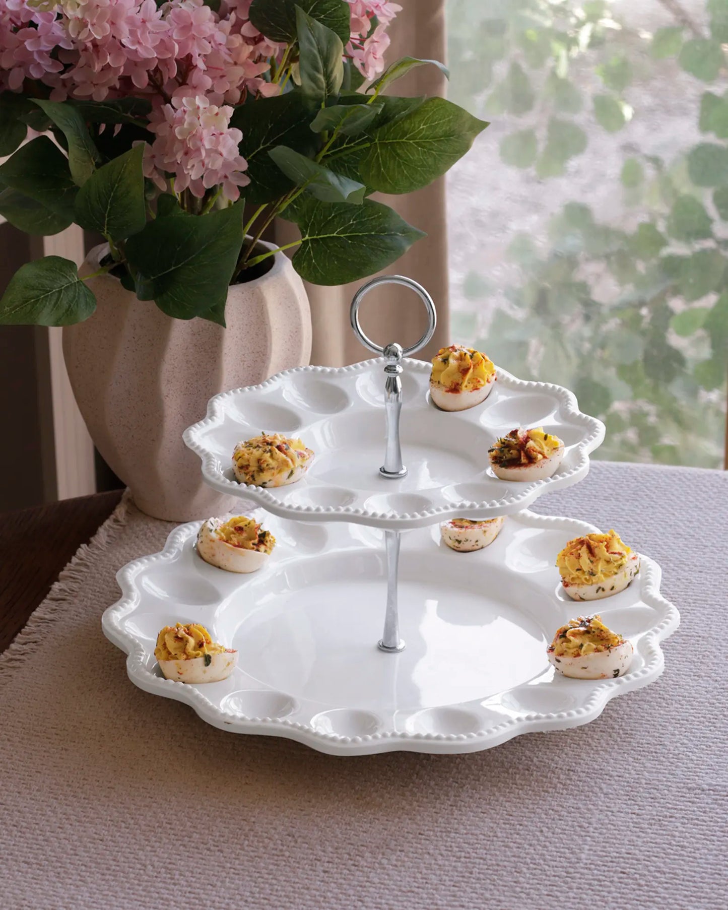 Beatriz Ball VIDA Alegria Two-Tiered Egg Server