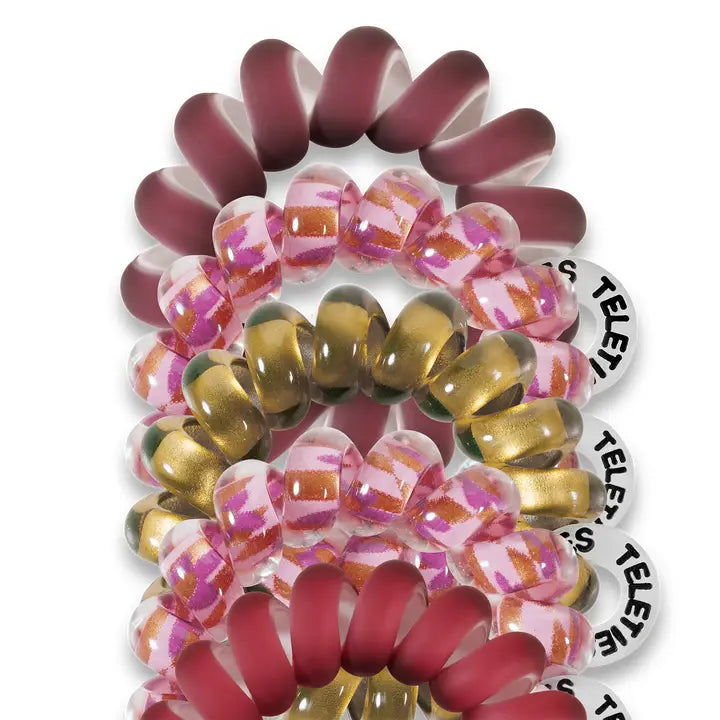 Teleties Spiral Hair Coils | Tiny | Burgundy Bliss Hair Ties