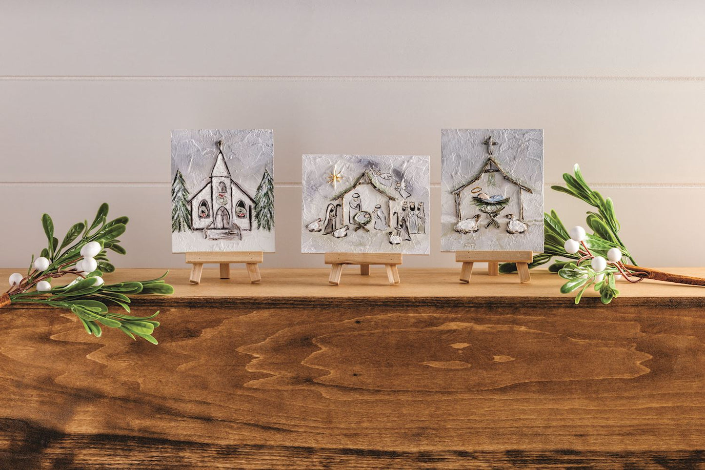 MUD PIE NATIVITY FARMHOUSE ART