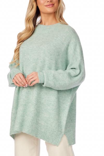 MUD PIE MONICA CREW NECK SWEATER-GREEN